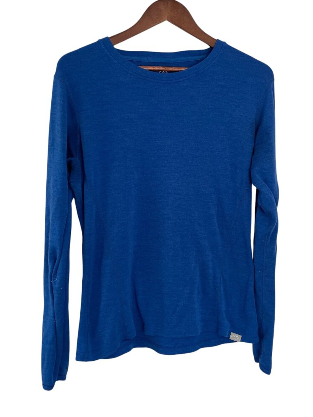 Merino Tech 250 Long Sleeve Top Large L Womens Blue Wool Base Layer Shirt Hiking